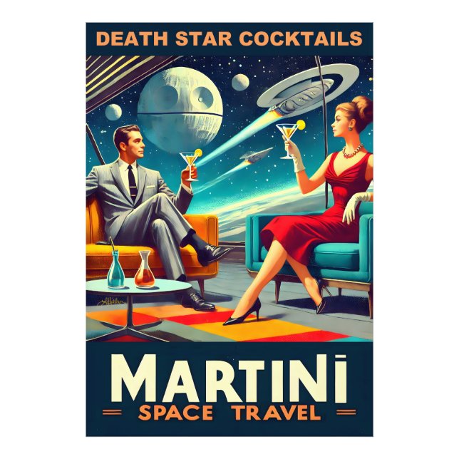 Foto Carteles de viaje espacial Martini Estrella de la  (Frente)