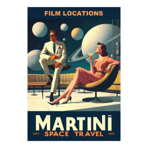 Foto Carteles de viaje espaciales de Martini Ubicacione