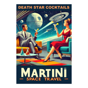 Foto Carteles de viaje espaciales Martini Tragos de la