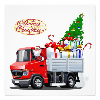 Foto Cartoon Christmas truck