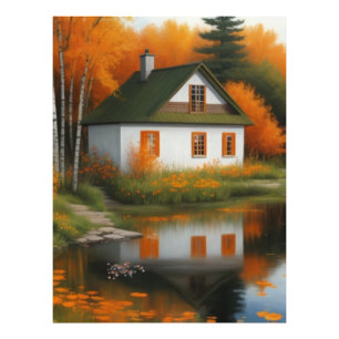 Foto casa de otoño