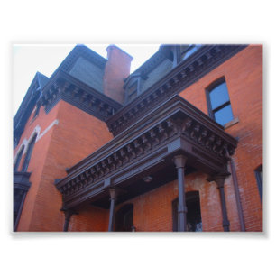 Foto Casa del Victorian del ladrillo con el ajuste de
