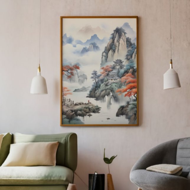 Foto Casa en las montañas Arte chino (Subido por el creador)