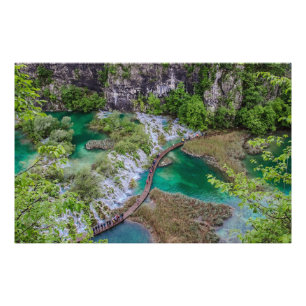 Foto Cascada de cascada del parque de lagos Plitvice