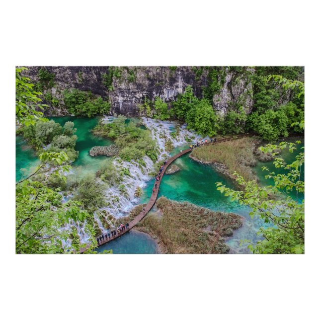 Foto Cascada de cascada del parque de lagos Plitvice (Frente)