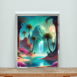 Foto Cascada tranquila en un bosque exuberante