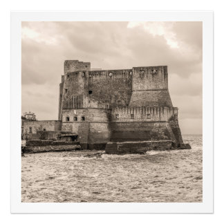 Foto Castel dell'Ovo matizado en sepia