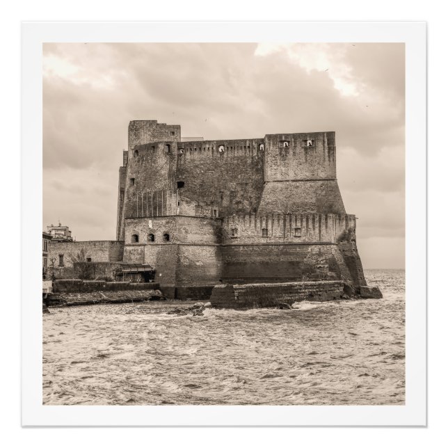 Foto Castel dell'Ovo toned in sepia (Frente)
