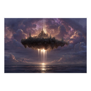 Foto Castillo de Fantasía Flotante Resplandor de Nubes