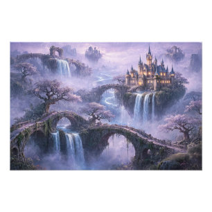 Foto Castillo de Fantasía Paisaje Surrealista Azul Lava