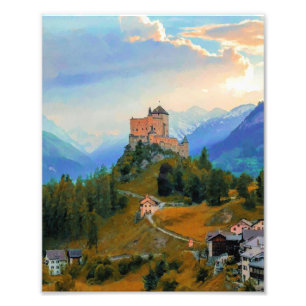 Foto Castillo de pintura original en el cielo, Castillo