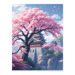 Foto Castillo Japonés en Primavera de Flor de Cerezo –