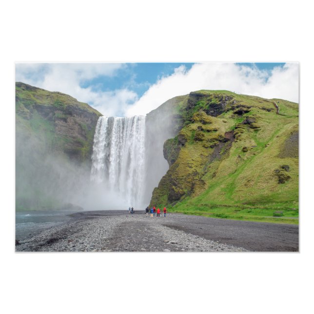 Foto Catarata Skogafoss - Aldea de Skogar, Islandia (Frente)