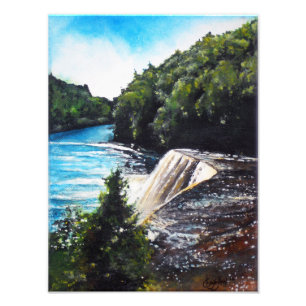 Foto Cataratas de Tahquamenon con pintura acrílica Im