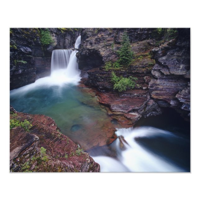 Foto Cataratas St Mary en el Parque Nacional Glacier en (Frente)