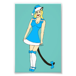 Foto Catgirl de Navidades azules