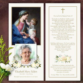 Foto Católica Religiosa Funeral Tarjeta de agradec