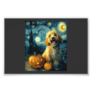 Foto Cavapoo Perro Lindo Halloween Jack O Linterna Cala