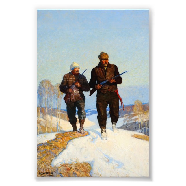 Foto Cazadores de venados por Newell Convers Wyeth (Frente)