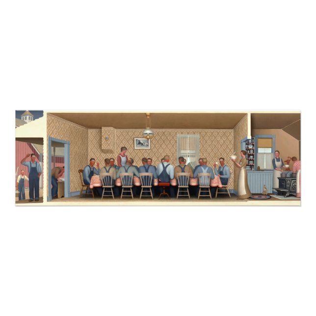 Foto Cena para los Threshers por Grant Wood (Frente)