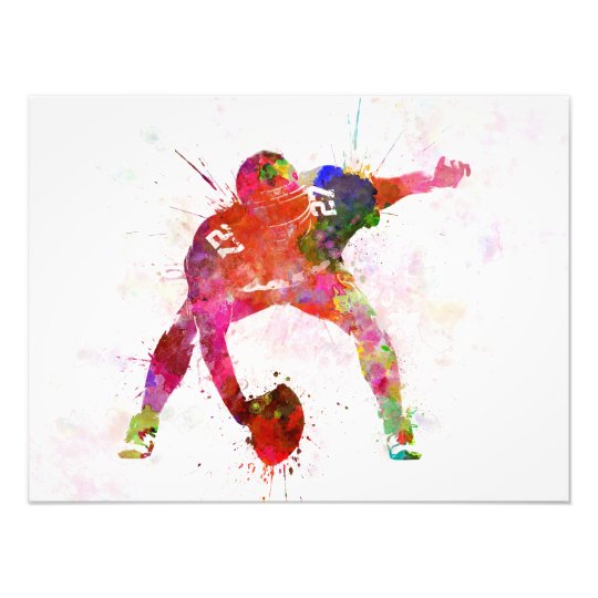 Foto center american football player man