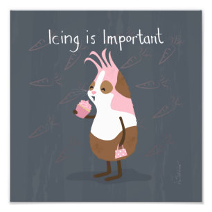 Foto Cerdo de Guinea rosa con repostería fotográfica