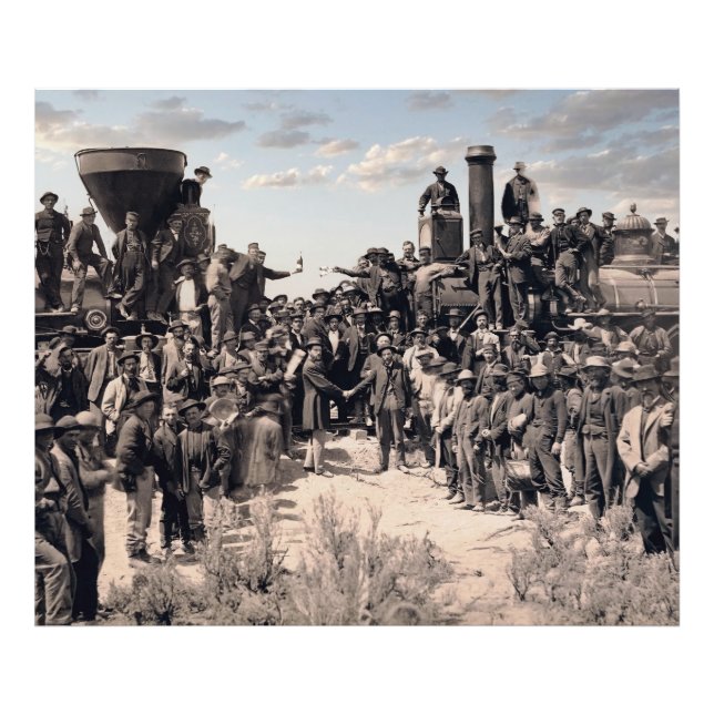 Foto Ceremonia del ferrocarril Golden Spike 1869 (Frente)