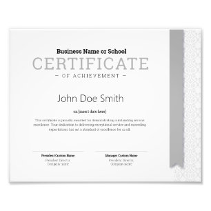 Foto Certificado de Diploma Clásico Elegante con cinta 