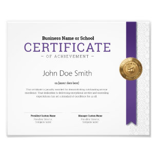 Foto Certificado de Diploma Clásico Elegante sello de l