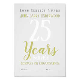 Foto Certificado de premio de servicio largo