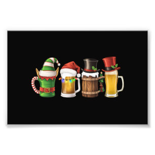 Foto Cervezas De Navidad Bebiendo Santa Amante De La Ce