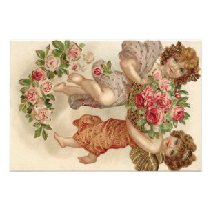 Foto Cesto de Ángel Querubín Cupido Rosas Rosa