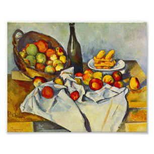 Foto Cezanne la cesta de impresión de las manzanas