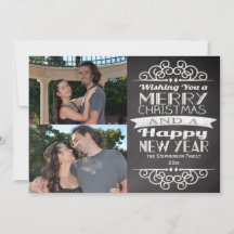 Foto Chaklboard Vintage Navidad Personalizada