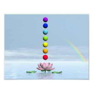 Foto Chakras y arco iris - 3D rinden