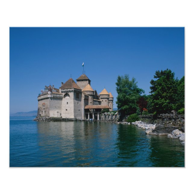 Foto Chateau Chillon, Lago Ginebra, Cantón Vaud, (Frente)