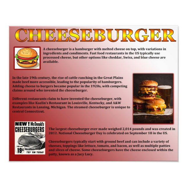 Foto Cheeseburger (Frente)