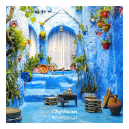 Foto Chefchaouen Ciudad Azul Marruecos Pintura de petró