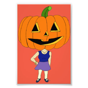 Foto chibi de cabeza de calabaza chica