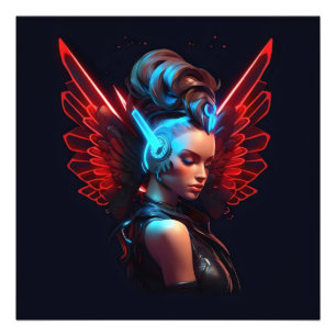 Foto Chica ángel ciberpunk