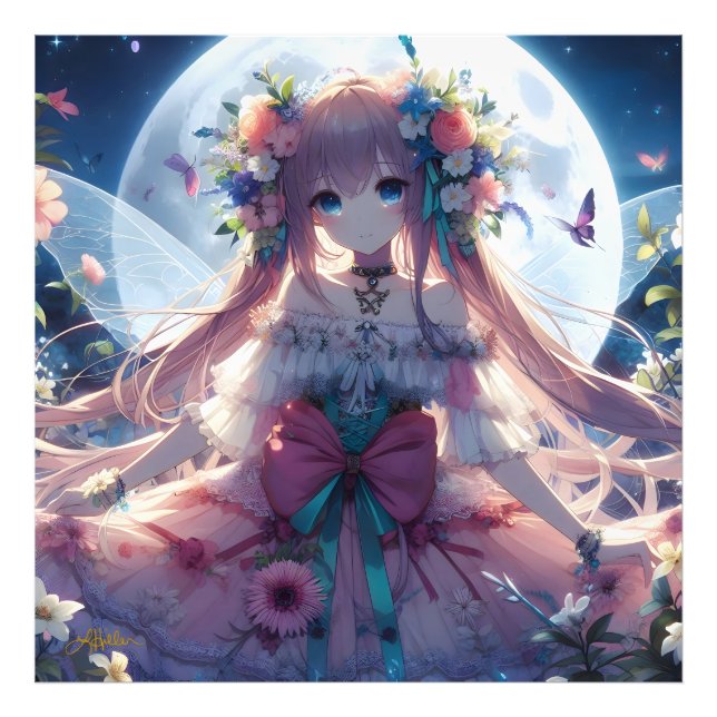 Foto Chica Anime Flor Luna Hada (Frente)