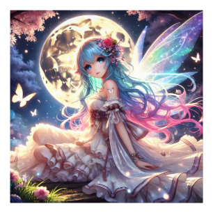 Foto Chica Anime Princesa Hada de la Luna en Jardín