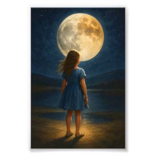 Foto "Chica bajo la luna llena