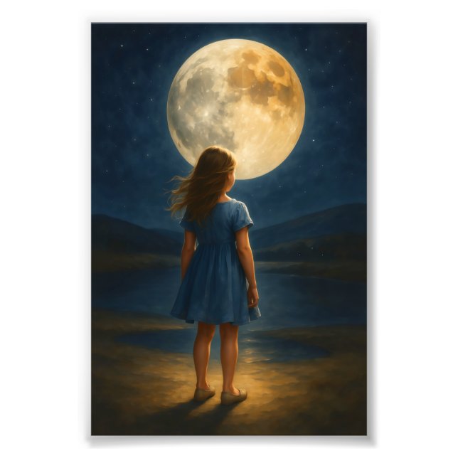 Foto "Chica bajo la luna llena (Frente)