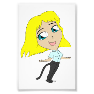 Foto chica chibi con cola 