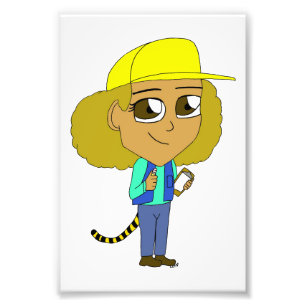 Foto chica chibi con cola de tigre