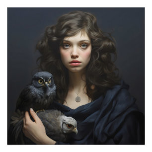 Foto Chica con aves
