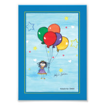 Chica con globos - Arte infantil para CHOC