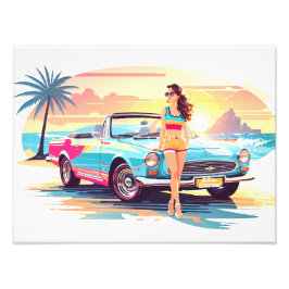 Foto Chica con la naturaleza del coche y del sueño