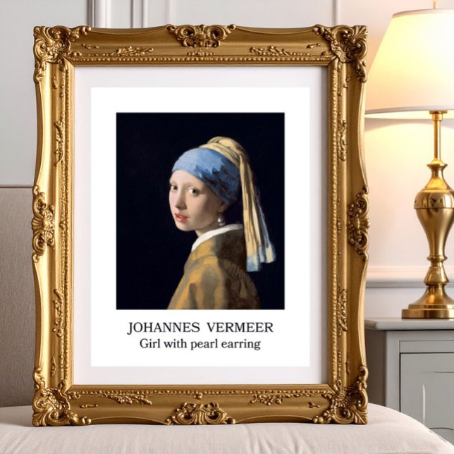 Foto Chica con perlas de 1665 Johannes Vermeer (Girl with pearl earring by Johannes Vermeer)